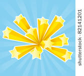 yellow golden retro stars...