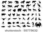 animal black silhouettes