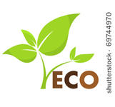 environmental icon with eco...