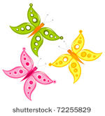 colorful flying butterflies....