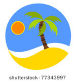 dreaming vacation  round emblem ...