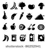 vegetables and fruit icons