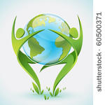 eco illustration of green...