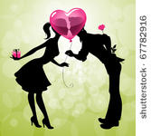 illustration of a cute couple...
