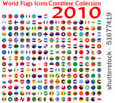 world flags icons collection ...