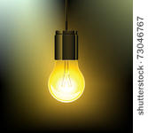 glowing light bulb