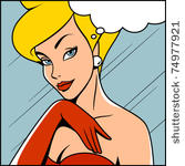 retro woman   comics style