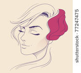 blonde beauty. abstract woman...