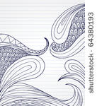 organic swirl shapes on lined...