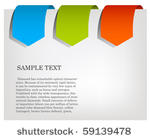 set of color ribbons. place for ...