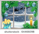 christmas night. vector...