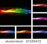abstract wave multicolor pack...
