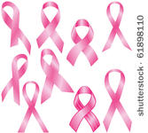 set of pink breast cancer...