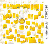 gold price tag label set...