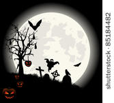 halloween background with full...
