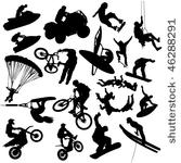 extreme sport silhouettes