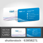 business card   blue