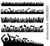 crowd silhouettes