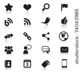 social media icons   black