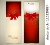 greeting cards with red bows...