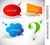 colorful paper bubble for speech