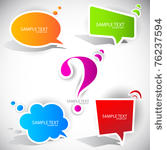 colorful paper bubble for speech