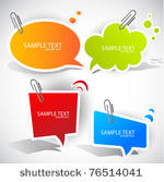 colorful paper bubble for speech