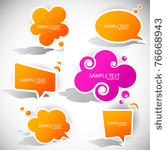 colorful paper bubble for speech