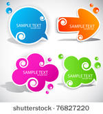 colorful paper bubble for speech