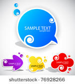 colorful paper bubble for speech