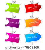 colorful paper card with clip