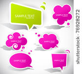 colorful paper bubble for speech