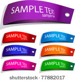 colorful labels set