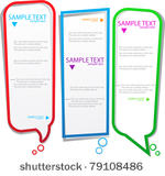 colorful speech frames