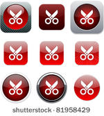 scissors set of apps icons....