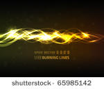 abstract burning fire lines on...