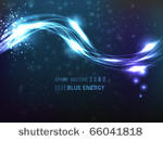 abstract blue energy line...