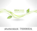 vector green leaf wave...