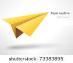 eps10 vector paper aircraft