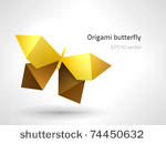 eps10 vector origami butterfly