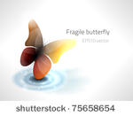 eps10 vector fragile butterfly
