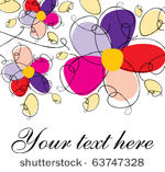 cute floral background with...