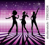 disco girls vector