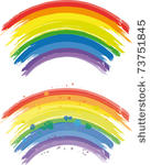 rainbow lines of a paintbrush...