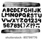 vector alphabet with numbers...