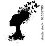 silhouette of a butterfly queen ...
