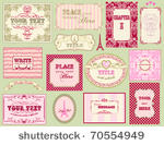 vintage ornate frames and labels