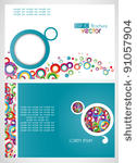 draft of the brochure  vector...