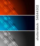 set of three dark technical...