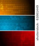 set of bright technical banners ...